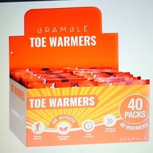 Bramble 80 adhesive toe warmers 40 Pairs long lasting 10 hrs All Ages New Sealed
